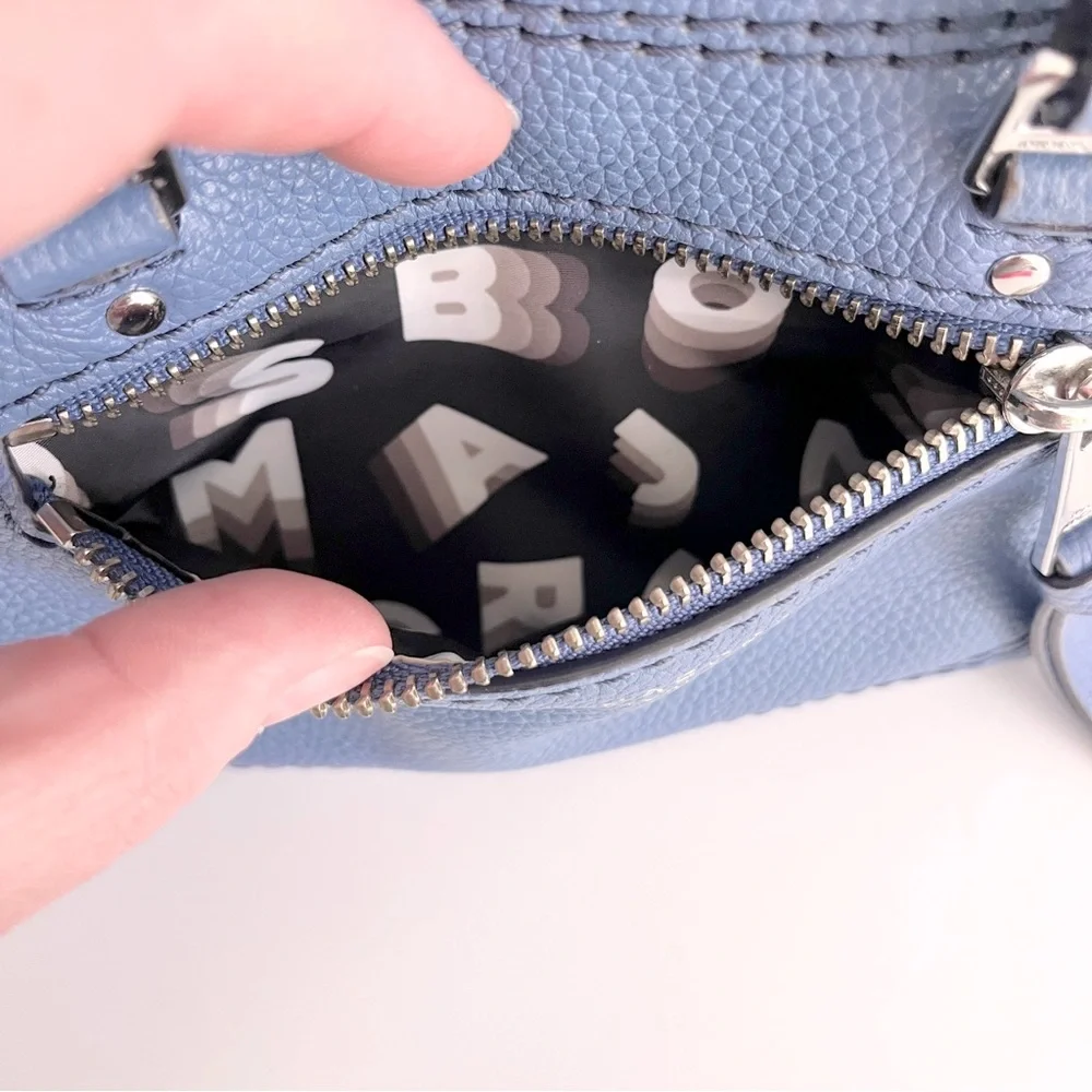 Marc Jacobs Cornflower Blue Leather ‘Mini Cruiser’ Crossbody Satchel SAMPLE